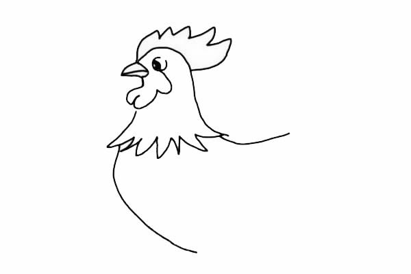 公鸡简笔画-大公鸡简笔画怎么画简单好画