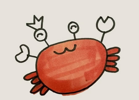 螃蟹简笔画怎么画简单又可爱