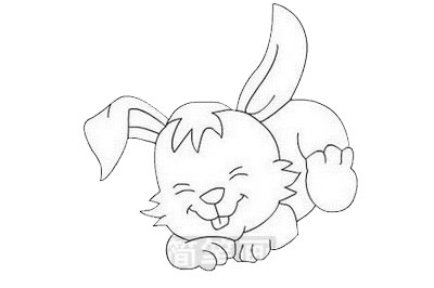 爱吃胡萝卜的小白兔简笔画怎么画最可爱
