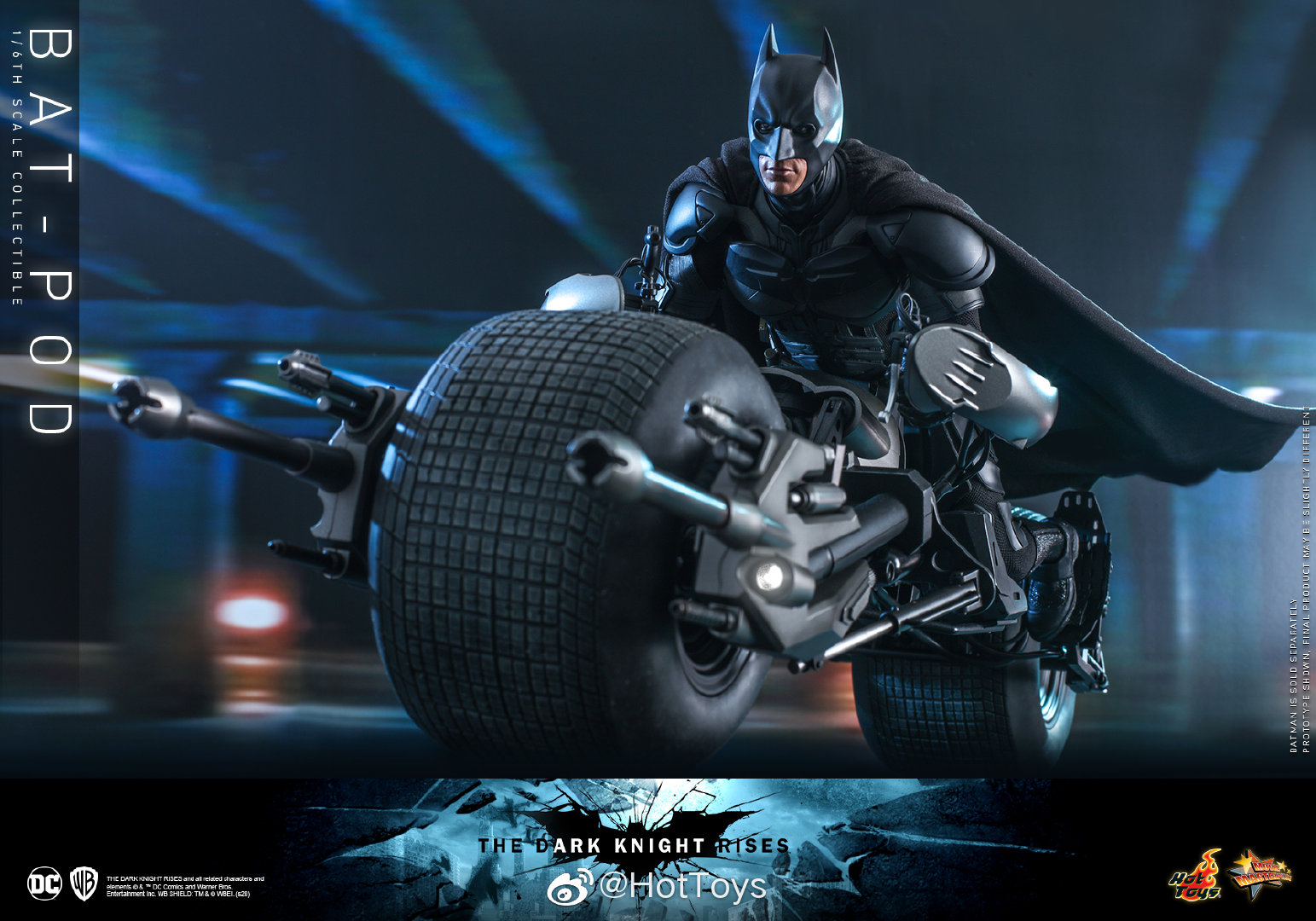 hottoys蝙蝠侠黑暗骑士崛起人偶蝙蝠摩托分别售价18301780元