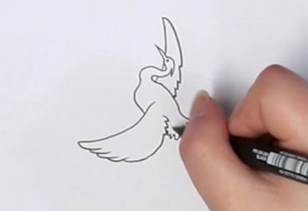 一行白鹭上青天怎么画简单又漂亮-白鹭简笔画
