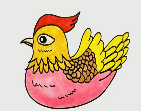 鸳鸯简笔画彩色画法怎么画