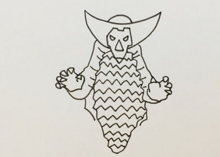 哥莫拉怪兽简笔画怎么画简单霸气