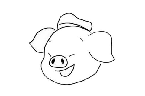猪八戒简笔画怎么画简单好画 彩色画法