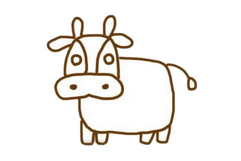 牛的简笔画卡通可爱2021
