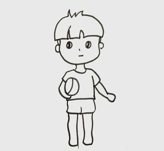小朋友手牵手简笔画_男孩女孩手牵手的简笔画