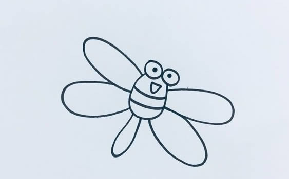 蜻蜓简笔画彩色_卡通蜻蜓简笔画怎么画简单又好看