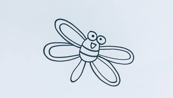 蜻蜓简笔画彩色_卡通蜻蜓简笔画怎么画简单又好看