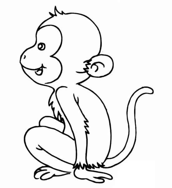 手绘猴子简笔画的画法步骤教程