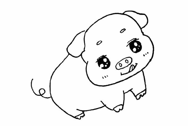 一组萌萌哒卡通动物简笔画图片大全