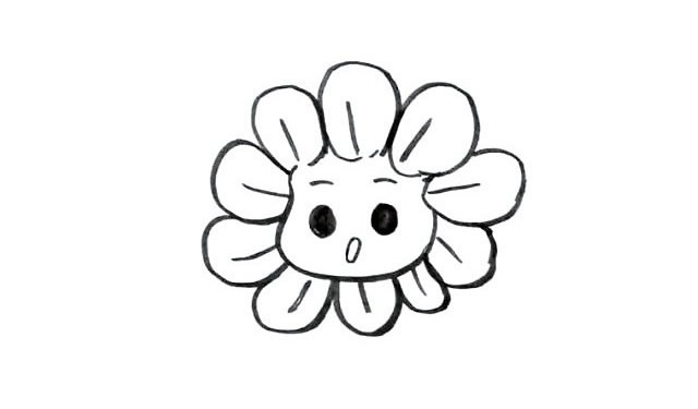 向日葵简笔画彩色_卡通向日葵图片简笔画怎么画简单又漂亮