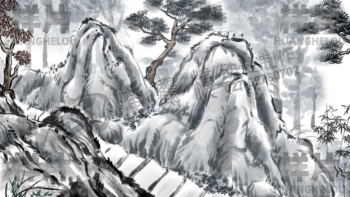 《山间小路》 古琴水墨动画山水情动画场景设计.jpg