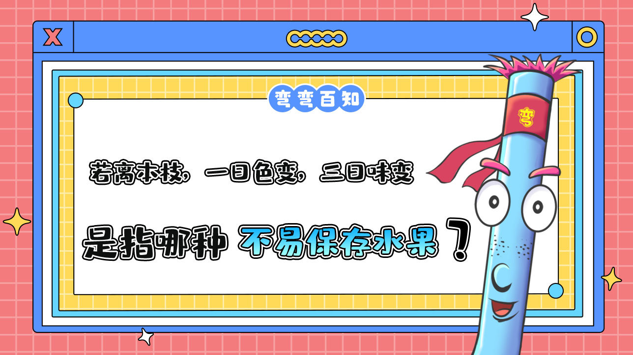 古人云“若离本枝，一日色变，三日味变”是指哪种不易保存的水果？.jpg