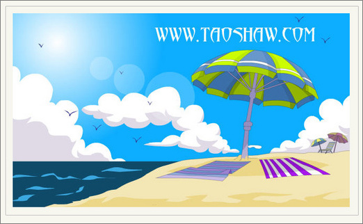 Flash巧妙绘制卡通澳大利亚夏日海滩