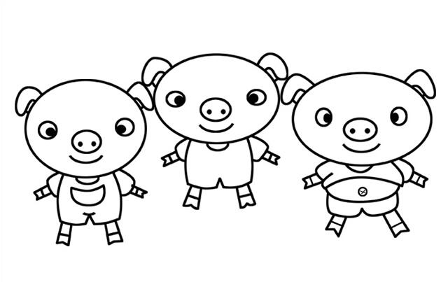 三只小猪简笔画的画法步骤教程.jpg