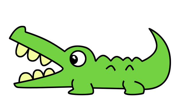 张大嘴巴的鳄鱼简笔画怎么画？鳄鱼简笔画步骤教程二.png