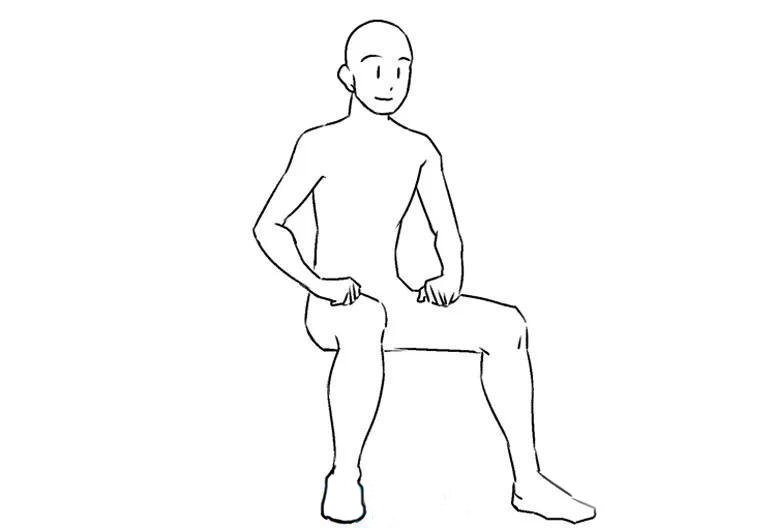 男性坐在椅子上时，肘部外张，膝盖张开.jpg
