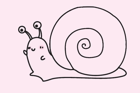 卡通蜗牛简笔画图片