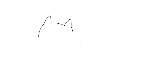 好奇的小猫简笔画画法步骤图片