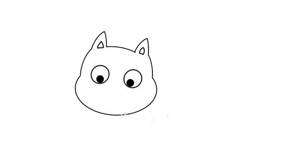 好奇的小猫简笔画画法步骤图片
