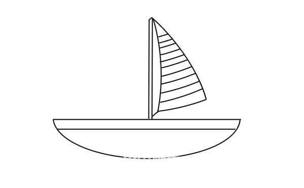 帆船简笔画画法步骤图片