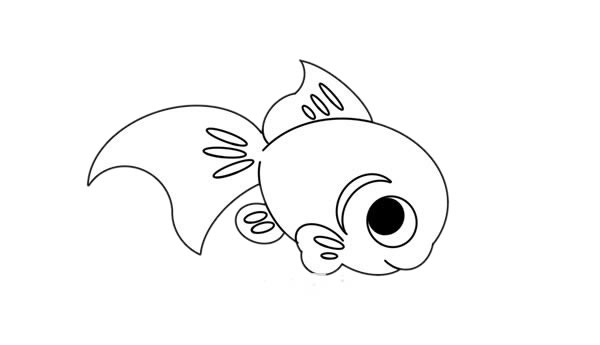 可爱金鱼简笔画的画法