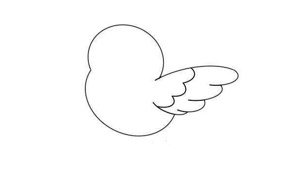 飞行的小鸟简笔画画法步骤图片