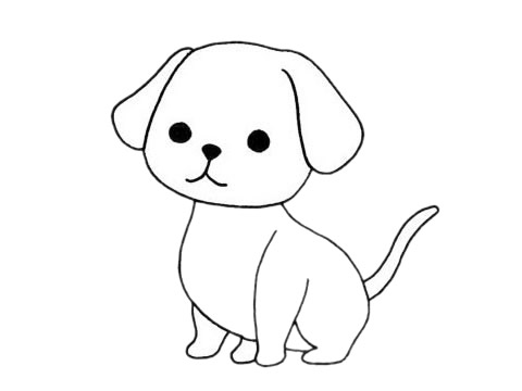 可爱的小狗简笔画图片