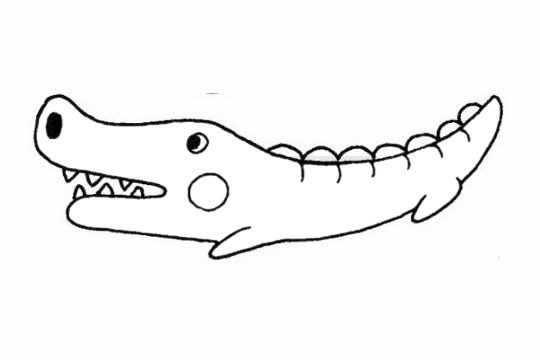 卡通鳄鱼简笔画图片