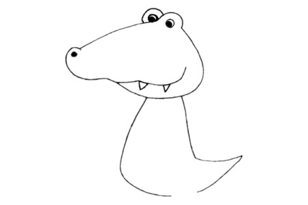 卡通鳄鱼简笔画图片