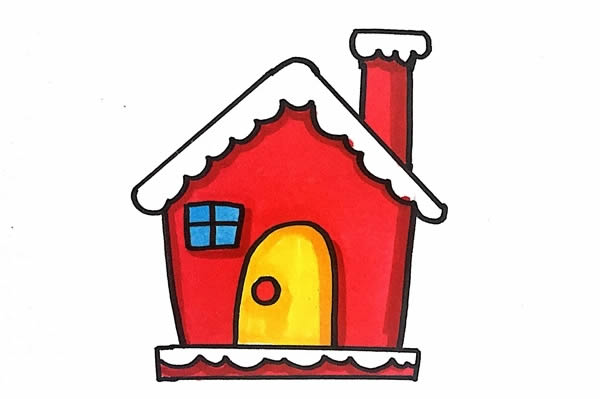 圣诞老人的屋子怎么画？