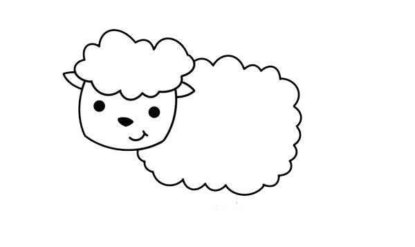 可爱小绵羊简笔画图片