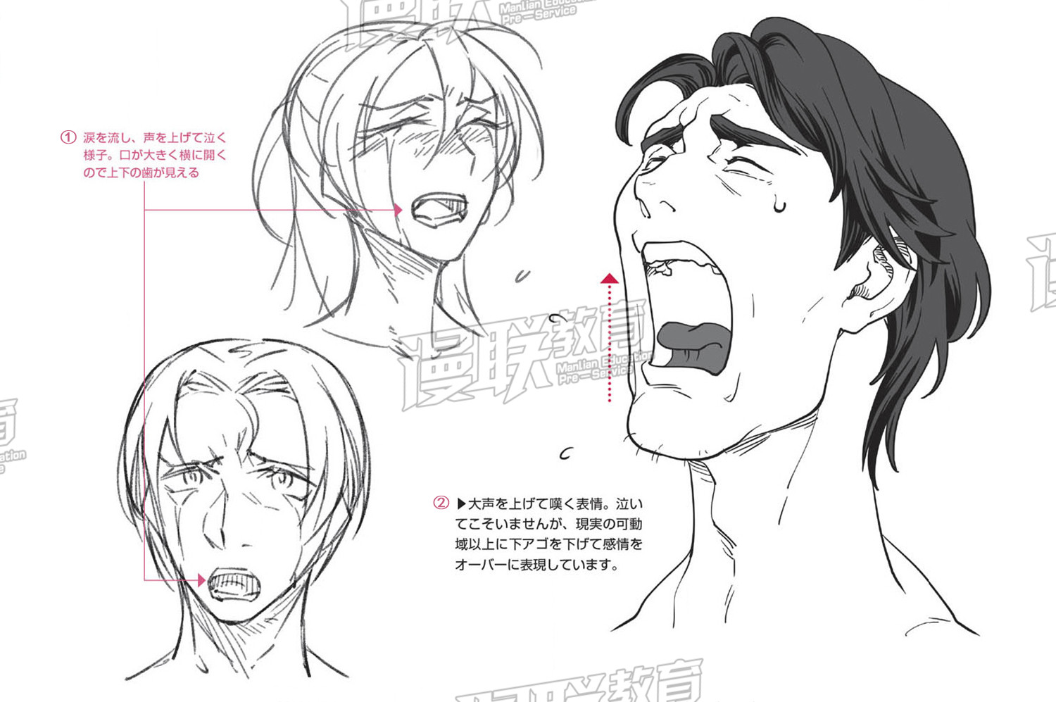 「教程」漫画人物6种基本表情的画法 part 03 “悲”的表情画法