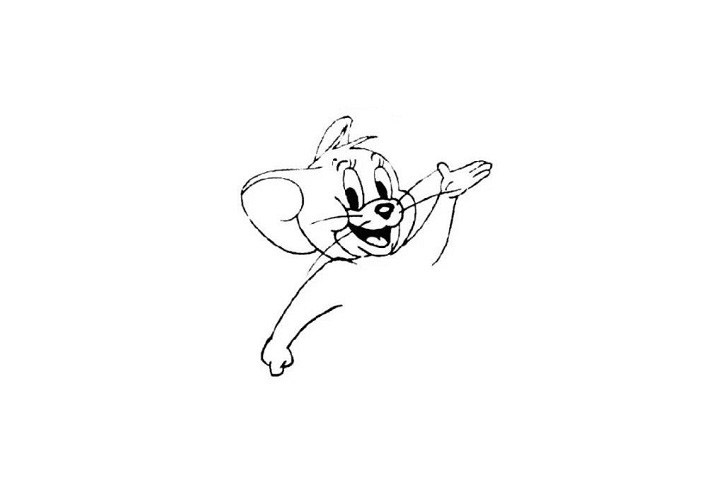 手绘猫和老鼠中的小老鼠杰瑞怎么画步骤五.jpg