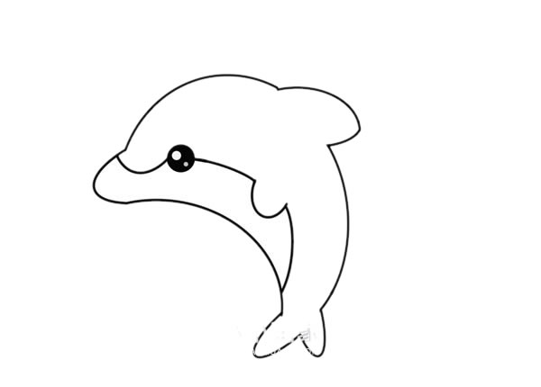 可爱的海豚简笔画图片