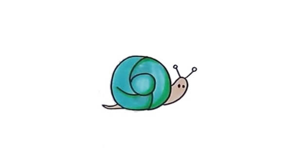 蜗牛怎么画？