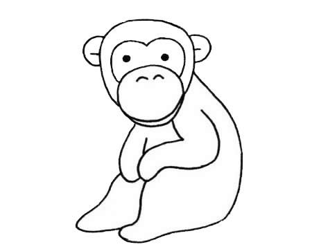 大猩猩的最简单简笔画图片