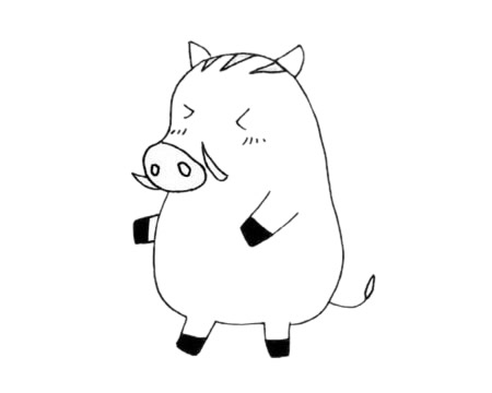 野猪怎么画呢野猪手绘的画法
