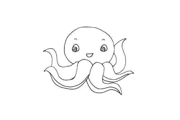 卡通章鱼简笔画图片