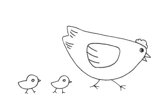 母鸡简笔画图片