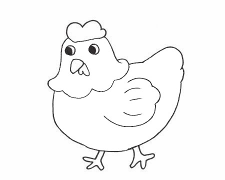 母鸡简笔画图片