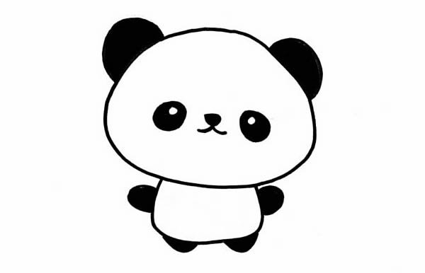 怎么画小熊猫简笔画可爱_一步一步教画小熊猫简笔画