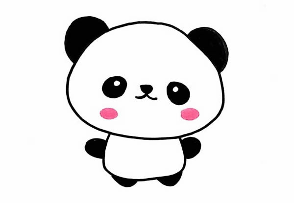 怎么画小熊猫简笔画可爱_一步一步教画小熊猫简笔画