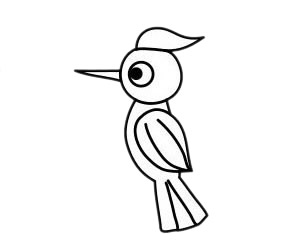 简笔画啄木鸟画法