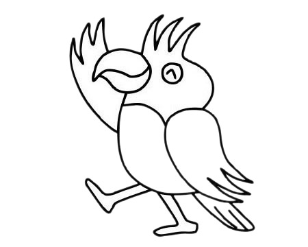 画一个简单的鹦鹉