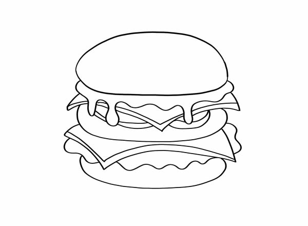 可爱的汉堡包怎么画 汉堡简笔画步骤图片教程