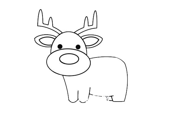 驯鹿怎么画简单又好看 驯鹿简笔画步骤画法教程
