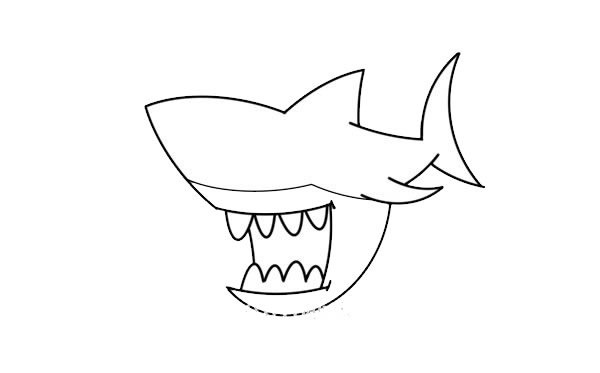 鲨鱼怎么画才可怕