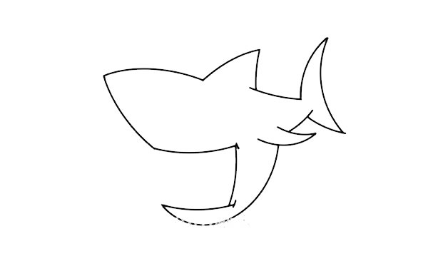鲨鱼怎么画简笔画简单又漂亮