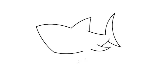 鲨鱼简笔画带颜色
